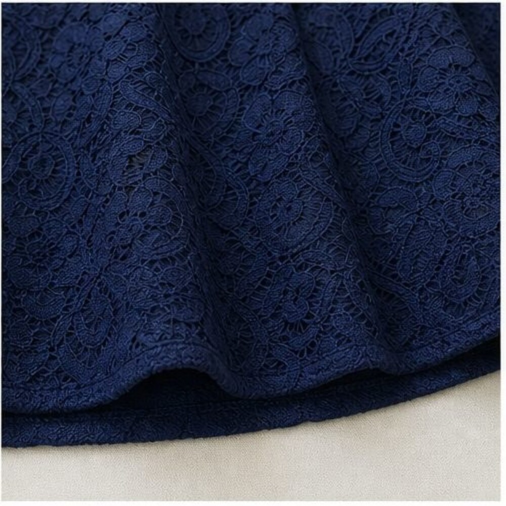 Navy Button Blouse - Picture 6 of 6